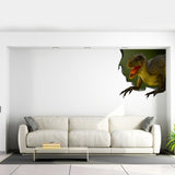 3d Dinosaurus Art Animal Hole In Wall Sticker - Vinyl Decor Broken Illusion Peel And Stick Decal