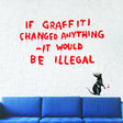 Banksy Illegal Rat Vinyl Wall Sticker - Art Home Decor Cool And Premium Waterproof Decal