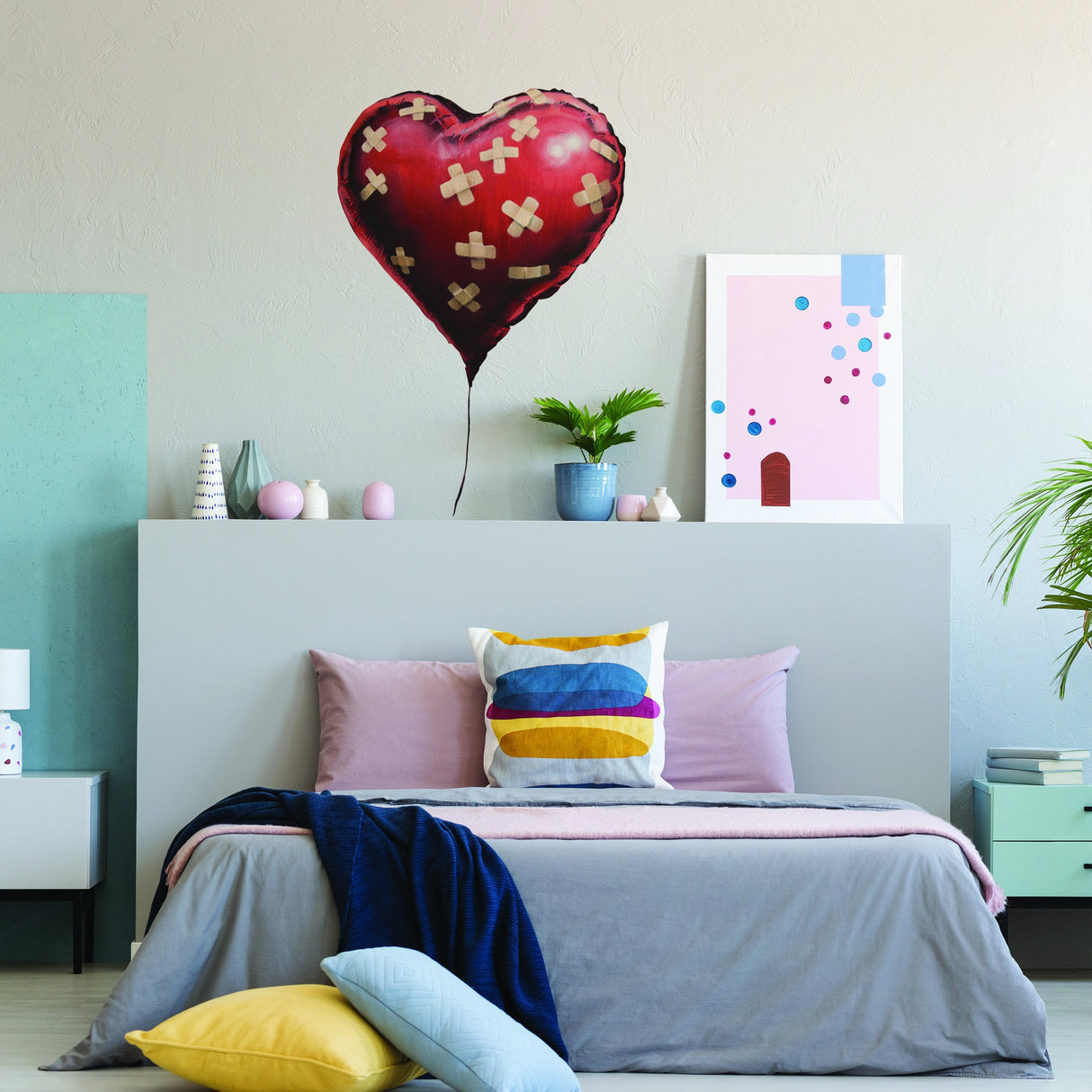 Banksy Heart Balloon Vinyl Wall Sticker - Art Home Decor Cool And Premium Waterproof Decal