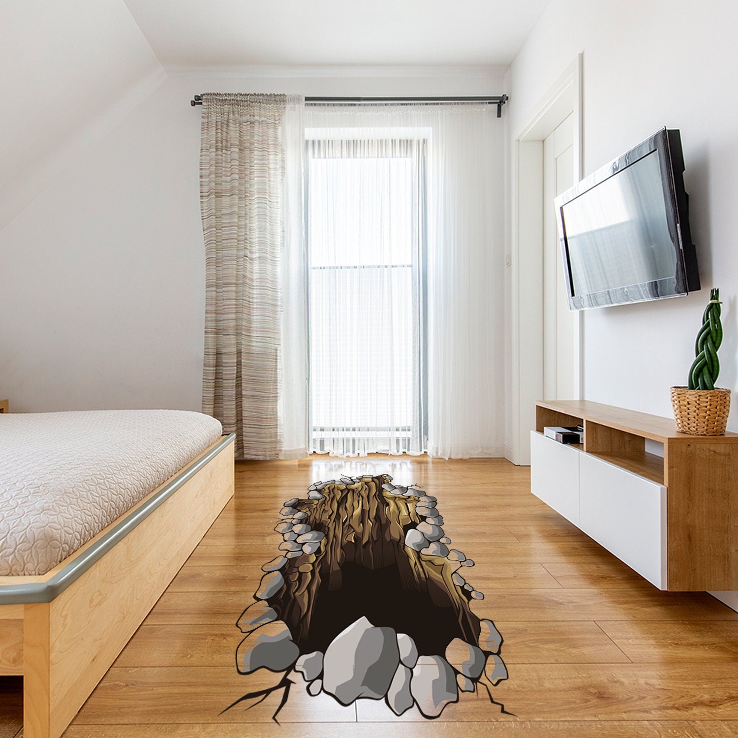 3d Floor Porthole Sticker - Thumbnail 2