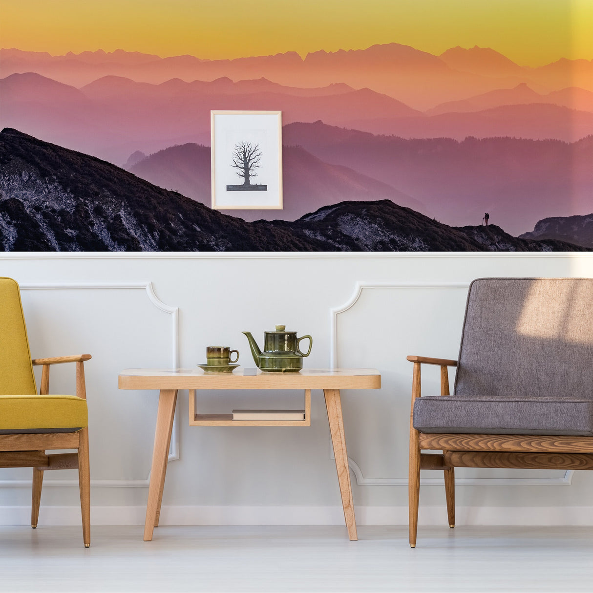 Sunset Wallpaper Decals - Peel Stick Nature Photo Self Adhesive Mural Wall Paper Decal