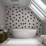 Circle Wall Stickers - Black 2 Inches Round Dot Labels