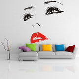 Woman Eyes Sticker Bedroom Wall Decor For Women - Female Eye Lash Beautiful Room Eyebrow Decal