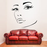 Woman Eyes Sticker Bedroom Wall Decor For Women - Female Eye Lash Beautiful Room Eyebrow Decal
