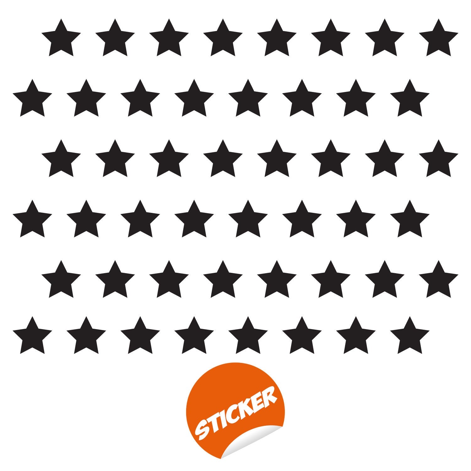 40x Stars Decor Wall Decals