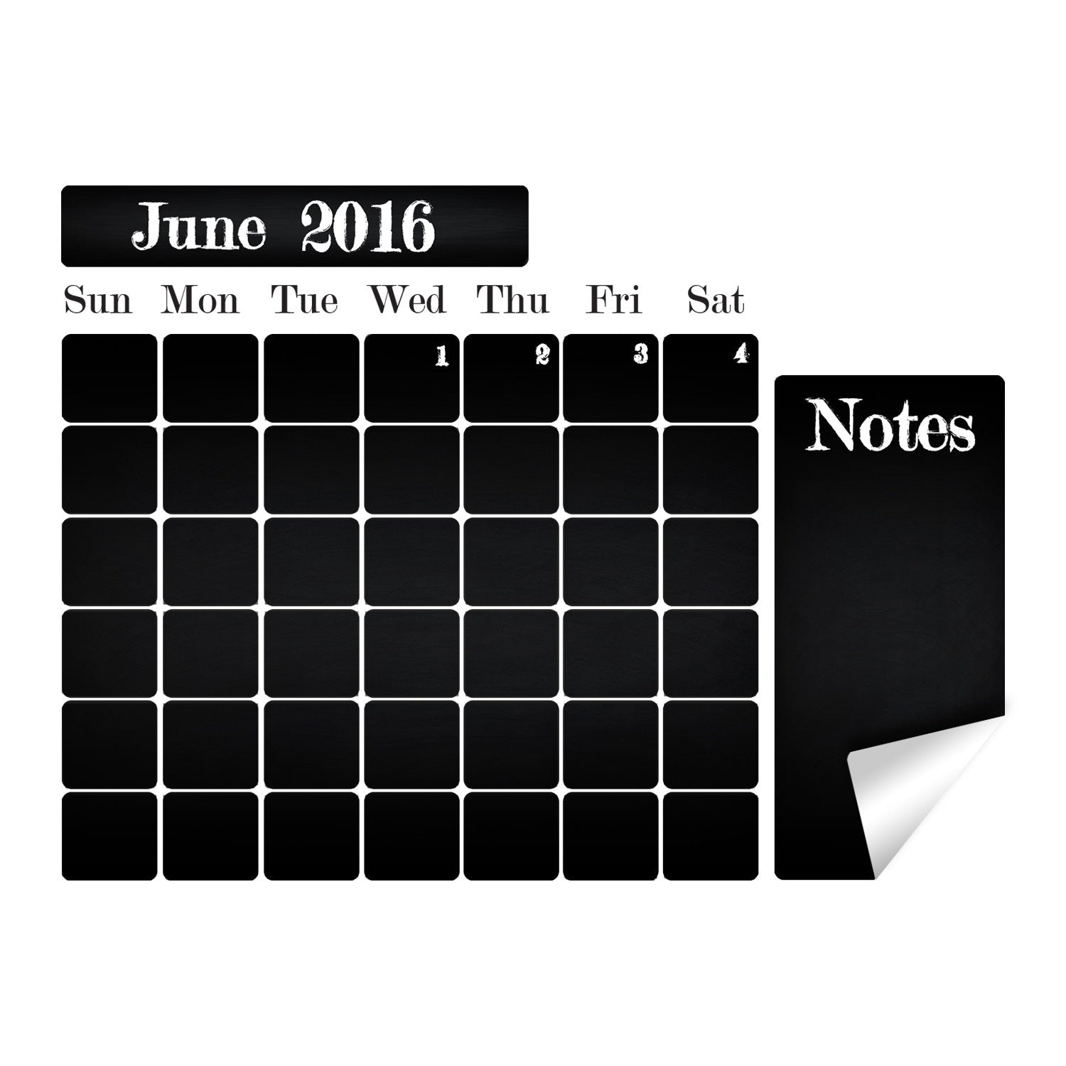 Kitchen Blackboard Decal Fridge Wall Calendar Sticker - Thumbnail 2