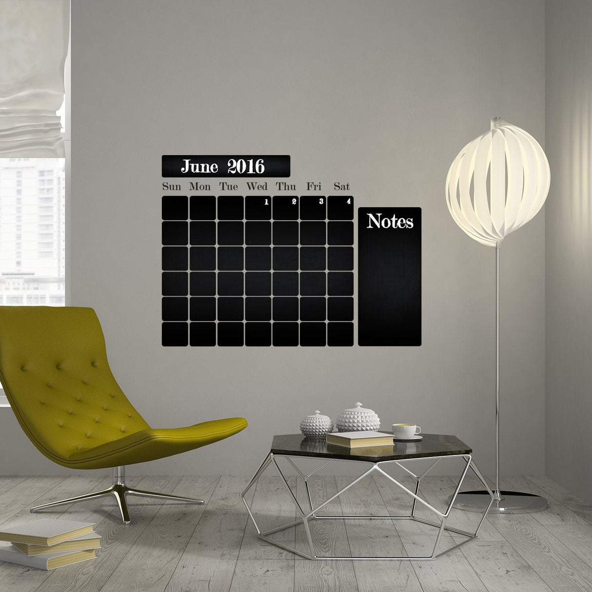 Chalkboard Wall Planner Blackboard Kitchen Sticker - Black Board Weekly Calendar Chalk Decal Monthly Week Day Meal Memo Menu Daily Organiser