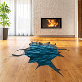 3d Floor Sea Decal - The Flooring Ocean Hole Sticker Decor For Kid Living Room Bathroom