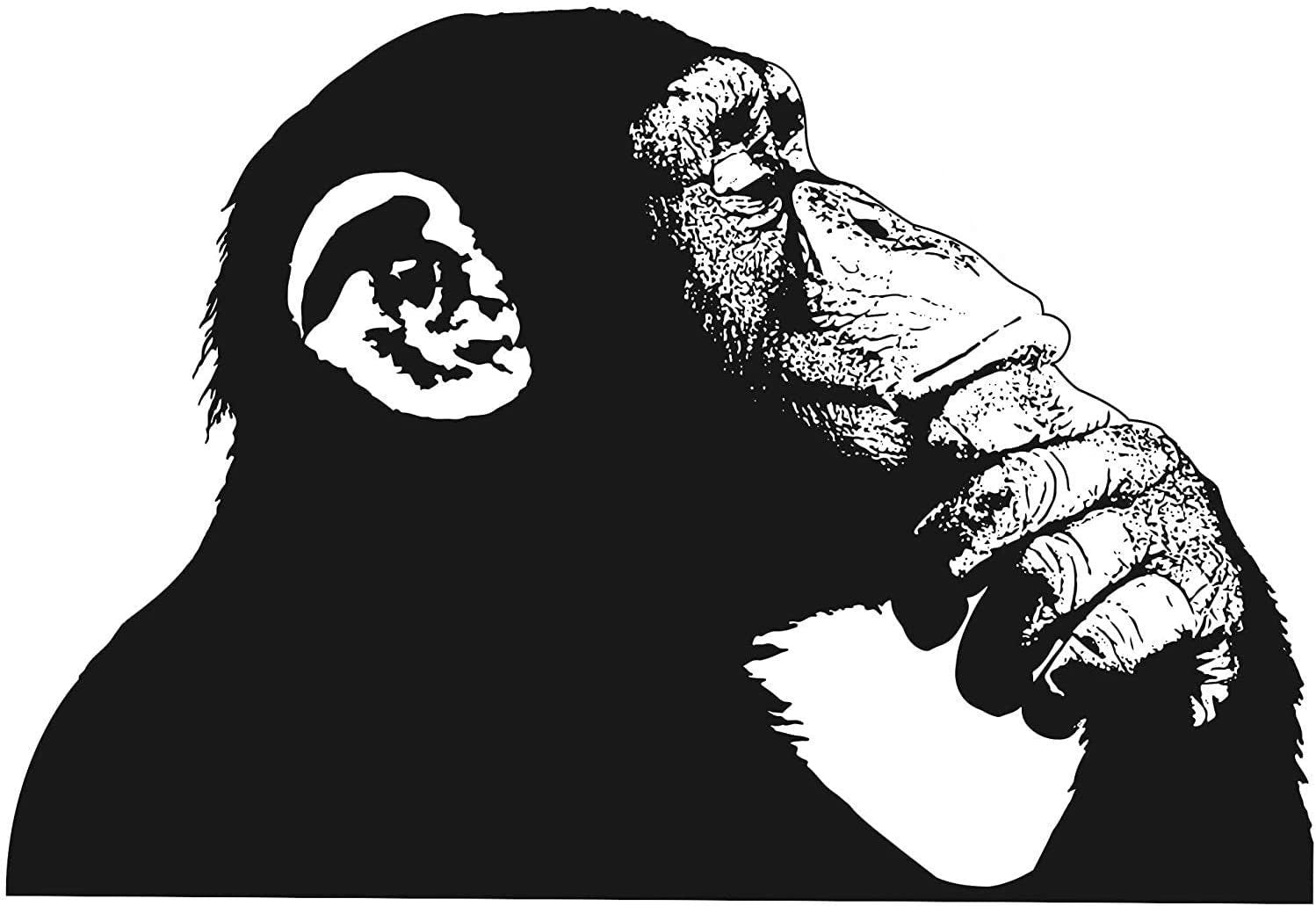 Street Art Monkey With Headphones Wall Sticker - Design 2