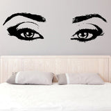 Woman Eyes Sticker Bedroom Wall Decor For Women - Female Eye Lash Beautiful Room Eyebrow Decal