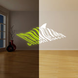 Banksy Barcode Shark Wall Vinyl Sticker - The Glow In Dark Street Art Graffiti Night Decal For Kids Room
