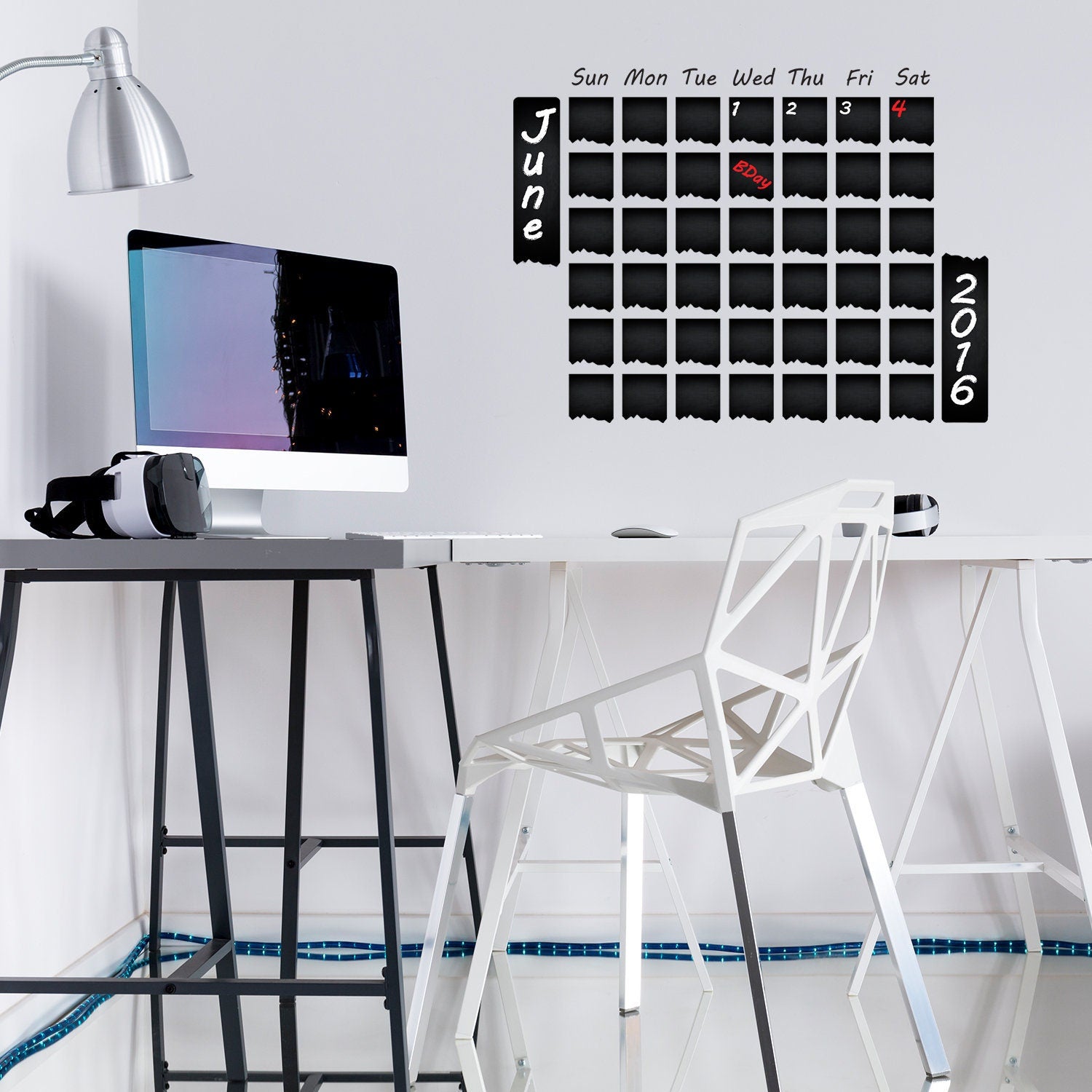 Weekly Planner Chalkboard Decal Wall Sticker - Thumbnail 2