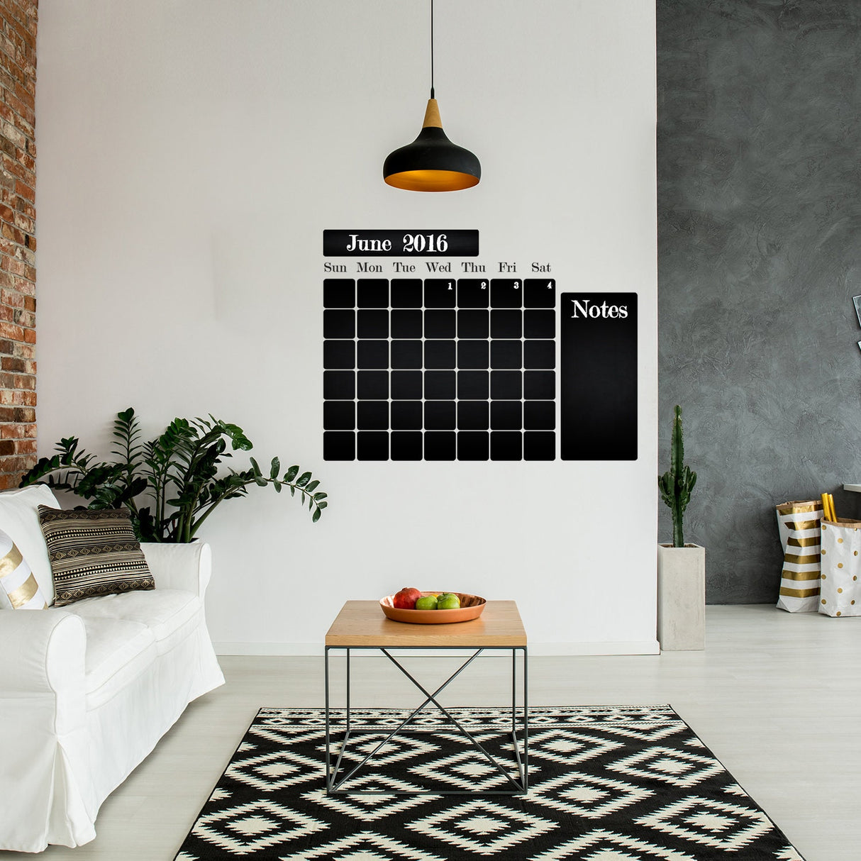 Chalkboard Wall Planner Blackboard Kitchen Sticker - Black Board Weekly Calendar Chalk Decal Monthly Week Day Meal Memo Menu Daily Organiser