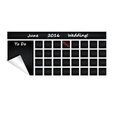 Chalkboard Wall Planner Blackboard Kitchen Sticker - Black Board Weekly Calendar Chalk Decal Monthly Week Day Meal Memo Menu Daily Organiser