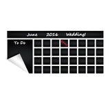 Chalkboard Wall Planner Blackboard Kitchen Sticker - Black Board Weekly Calendar Chalk Decal Monthly Week Day Meal Memo Menu Daily Organiser