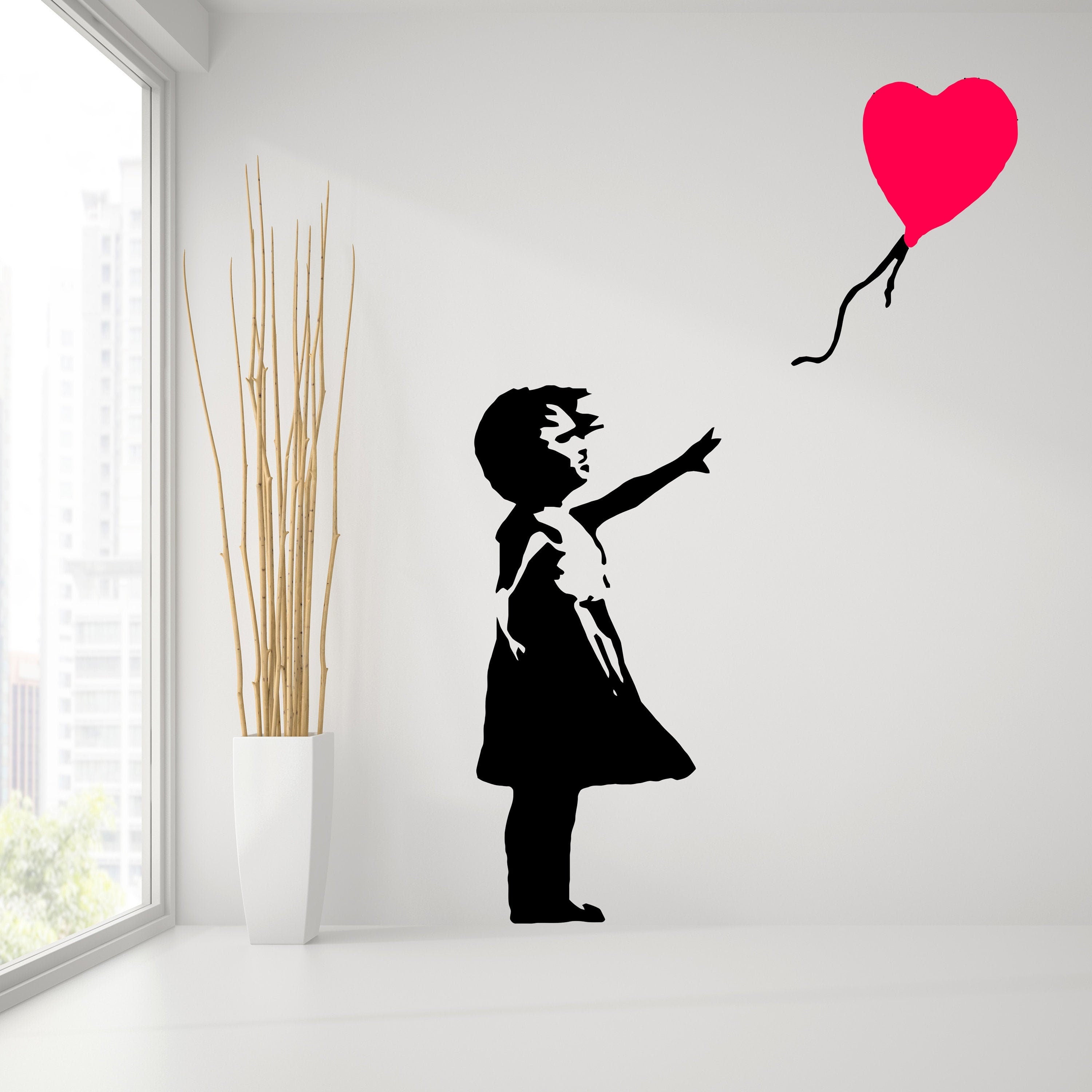Banksy Girl With Red Balloon Wall Decal - Street Art – Decords