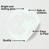 Glow In The Dark Moon Wall Sticker - Glowing Ceiling Decal For Kid Room Bedroom The Light Decor