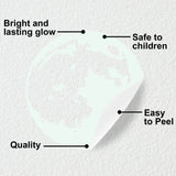 Glow In The Dark Moon Wall Sticker - Glowing Ceiling Decal For Kid Room Bedroom The Light Decor