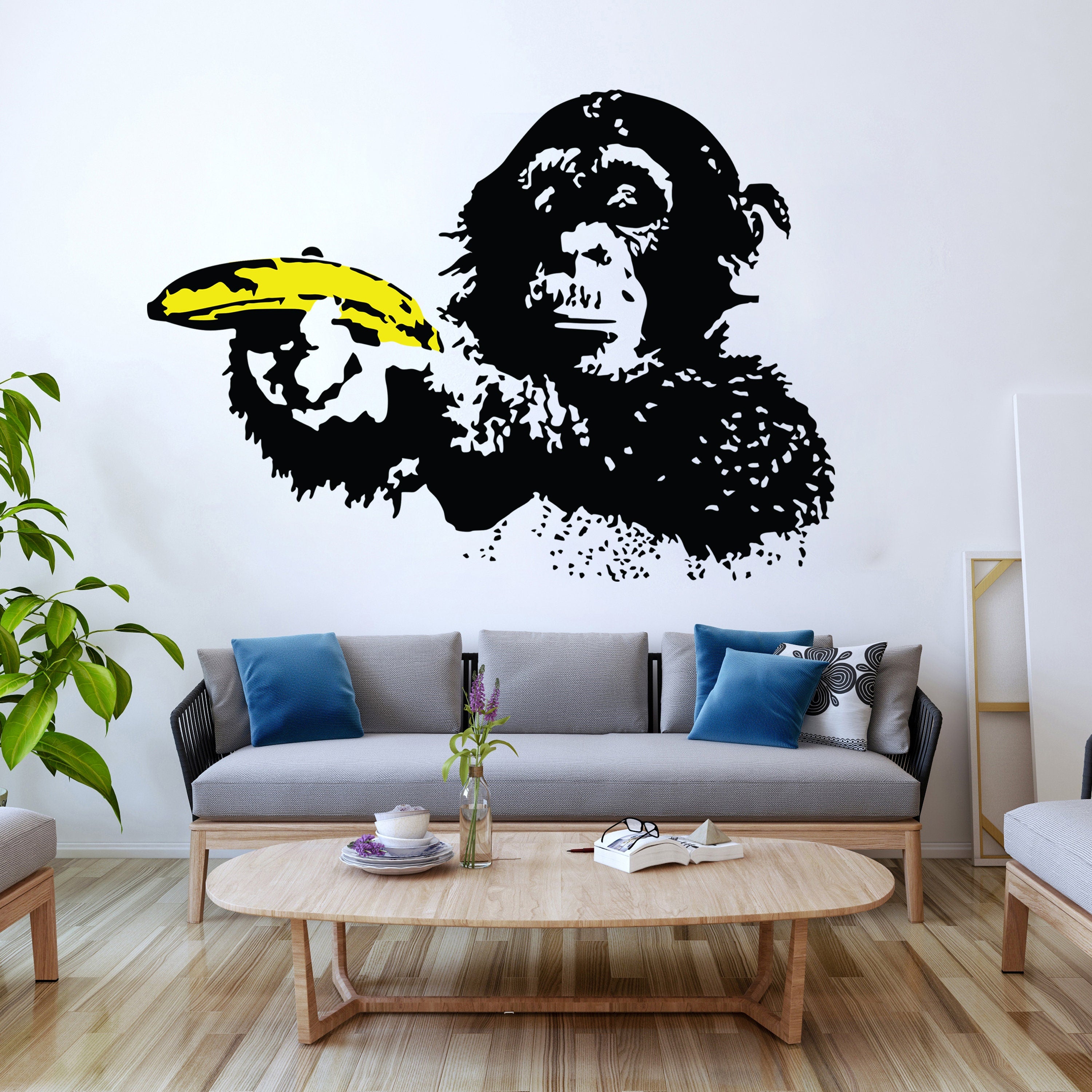 Banksy Monkey Wall Sticker - Iconic Vinyl Decal – Decords