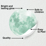 Glow In The Dark Moon Wall Sticker - Glowing Ceiling Decal For Kid Room Bedroom The Light Decor
