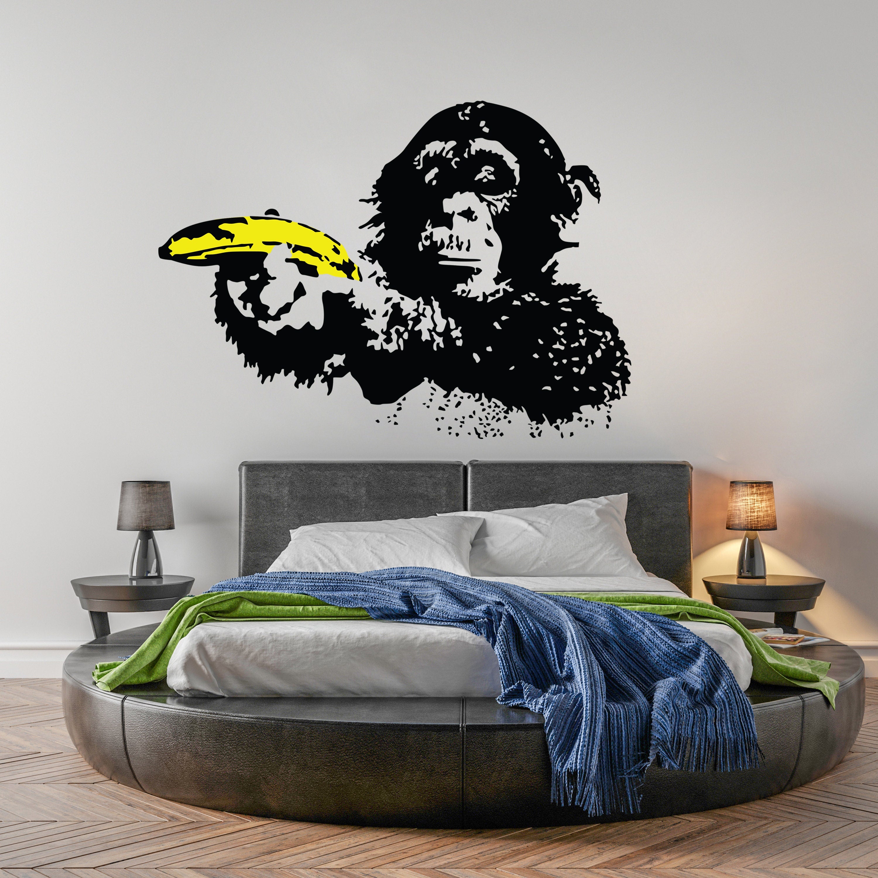 Banksy Monkey Wall Sticker - Iconic Vinyl Decal – Decords