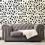 Polka Dots Wall Decals - Black Circle Wallpaper Vinyl Stickers For Girl Room Baby Kid Decor Bedroom
