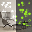 50x Glow In Dark Honeycomb Wall Decals Decor - Nigh Light Geometric Hexagon Stickers