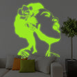 Glow In Dark Life Is Beautiful Banksy Street Art Wall Decal - Night Light Glowing Neon Singing Woman Sticker