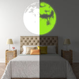 Glow In Dark Moon Wall Decor Decal - Nigh Light Full Large Sticker For Nursery Baby Kids Room
