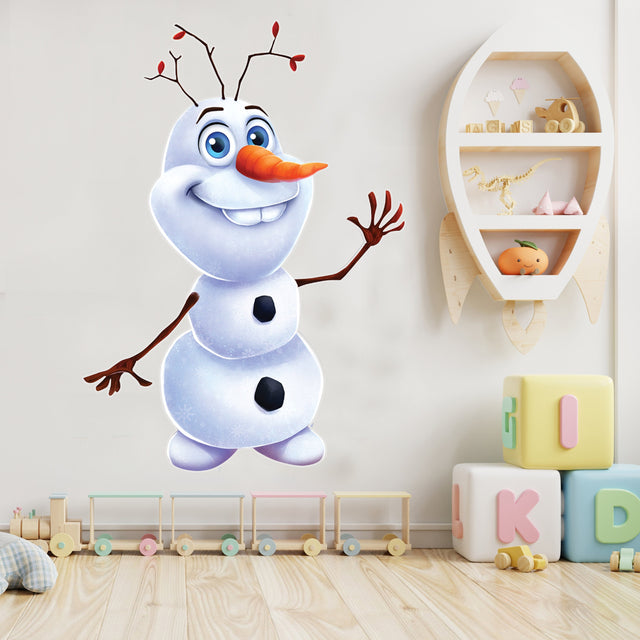 Snowman wall sticker - cute christmas holiday home decoration decal