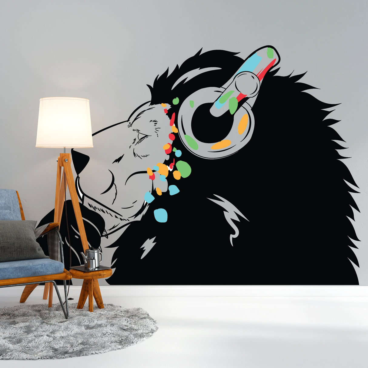 Lion Wall Sticker - Lions Head Decal