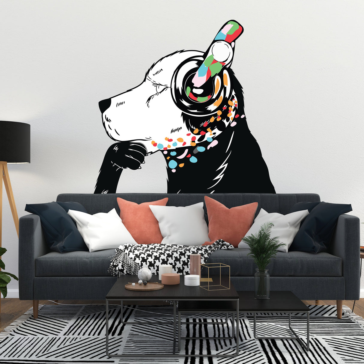 Dog Wall Sticker - Puppy Head Decal