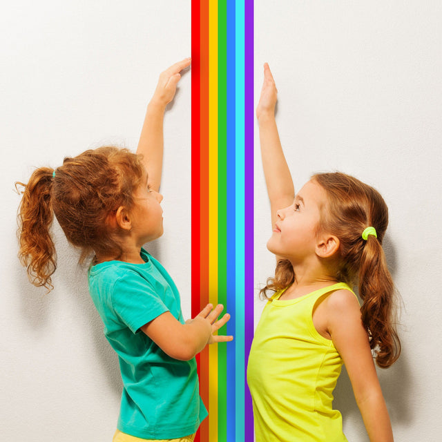 Rainbow Stripe Sticker - Birthday Party Border Strip Vinyl Decal Decoration For Nursery Baby Kid