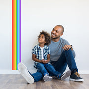 Rainbow Stripe Sticker - Birthday Party Border Strip Vinyl Decal Decoration For Nursery Baby Kid