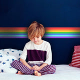 Rainbow Stripe Sticker - Birthday Party Border Strip Vinyl Decal Decoration For Nursery Baby Kid