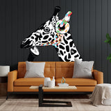 Giraffe in Headphones Stickers - Inspired by Banksy Graffiti Wall Decal