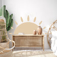 Boho Sun Wall Decal - Half Shape Sunshine Large Sticker Decor For Nursery Kids Room