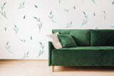 Leaf Wall Decor Stickers - Botanical Peel Stick Green Leafs Decals