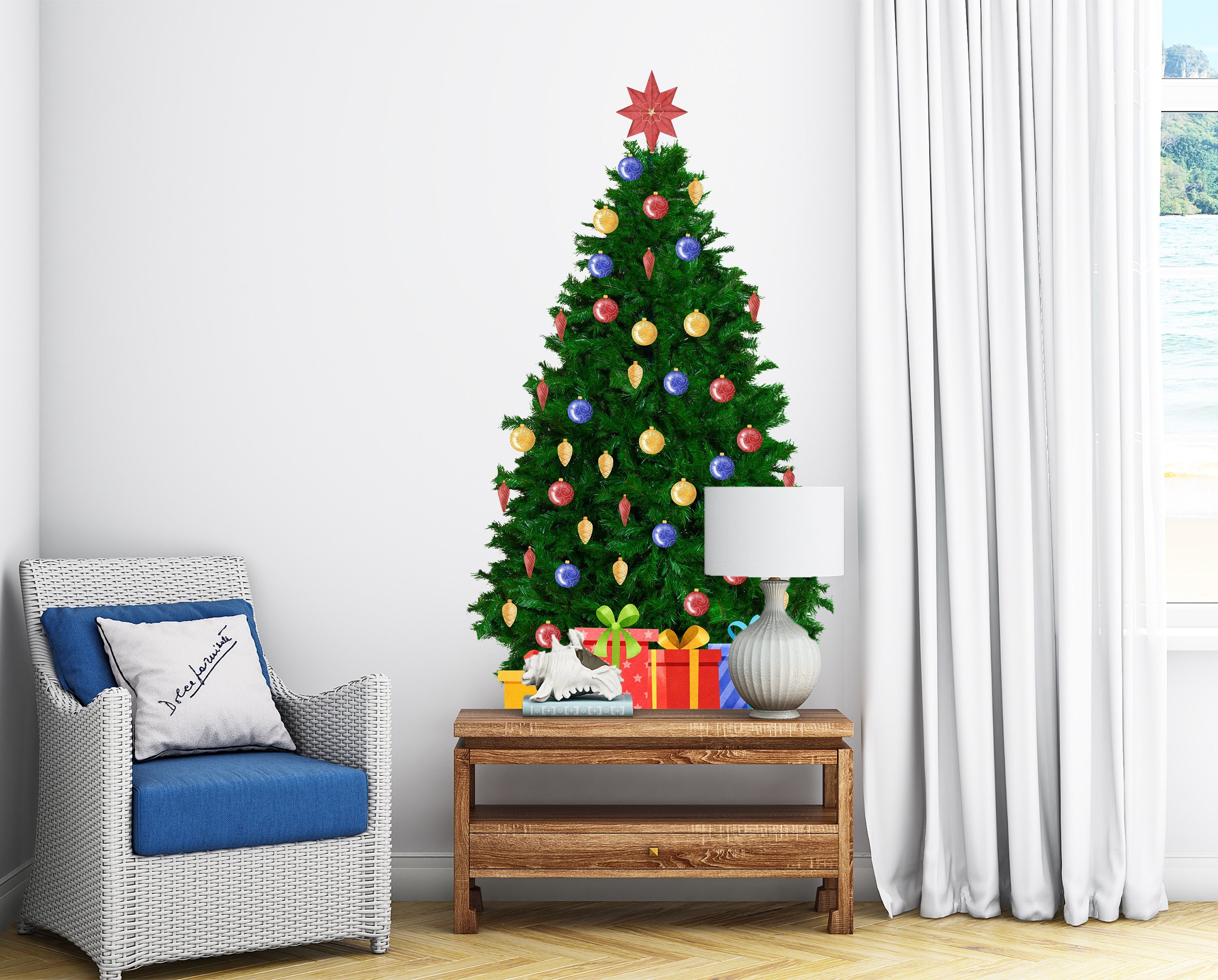 Large Christmas Tree Wall Sticker - Thumbnail 2