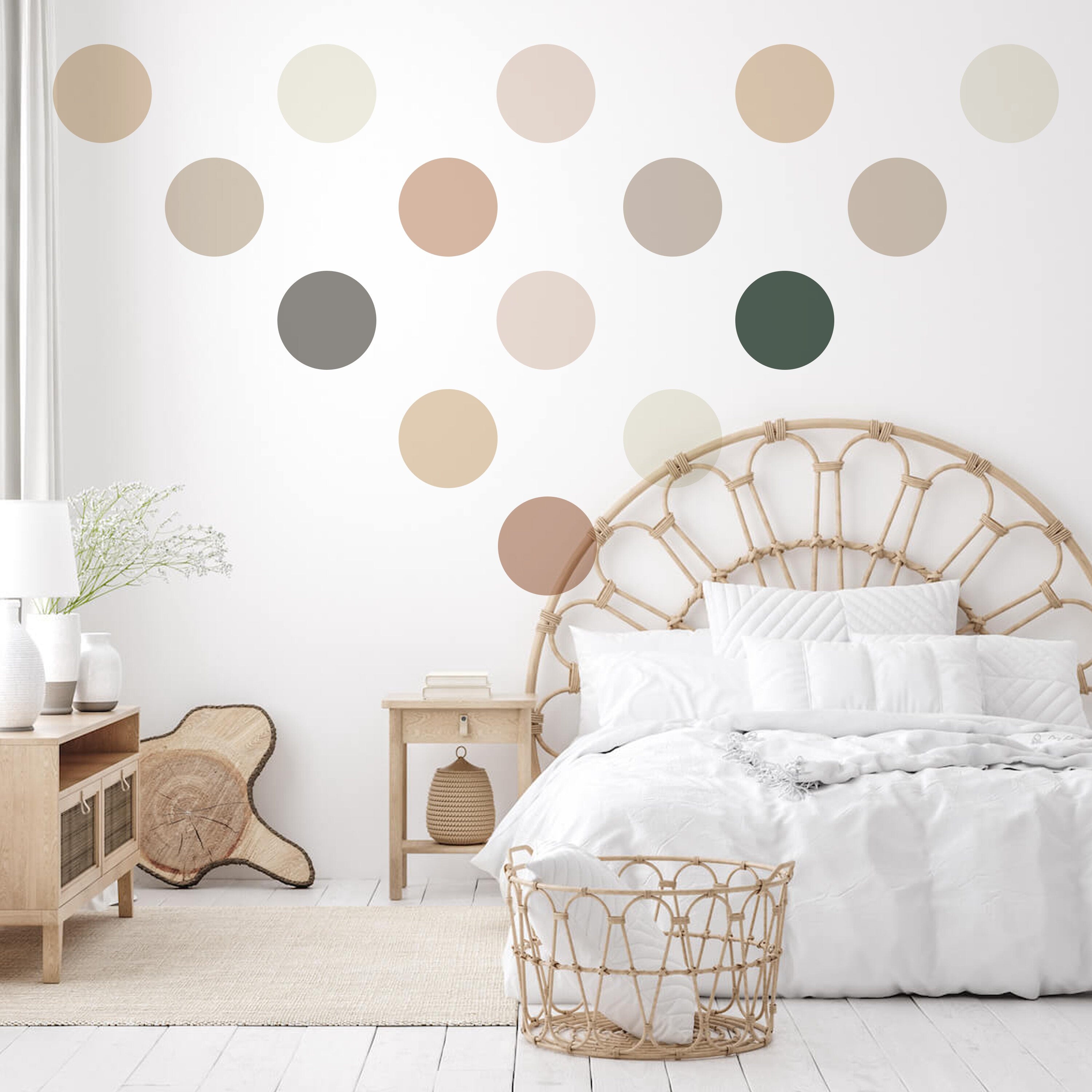 50x Neutral Boho Dots Decals - Thumbnail 3