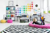 36x Rainbow Circle Wall Decals - Dots Stickers Room Decor