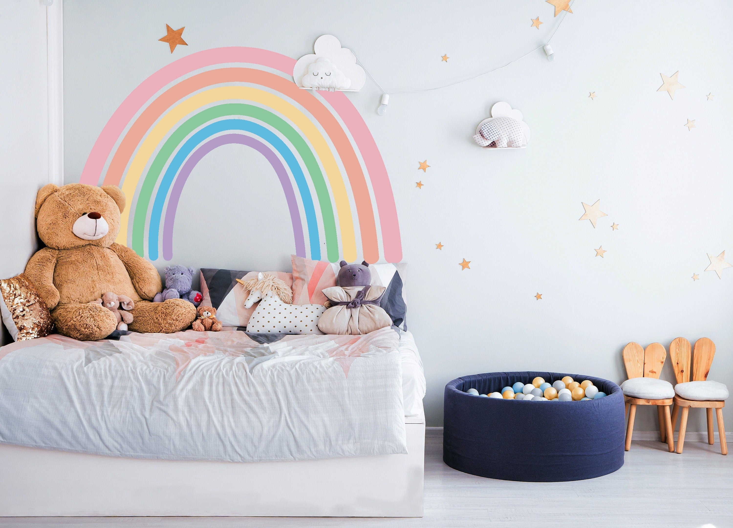 Pastel Rainbow Wall Sticker - Thumbnail 3