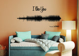 Sound Wave Art Wall Sticker - Personalised Soundwave Voice Decal