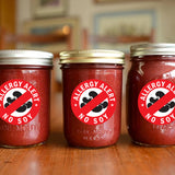 24x No Soy Allergy Alert Sticker - Food Allergies Awareness Safety Decals