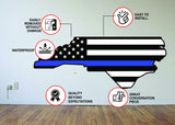 North Carolina Sticker - Removable Vinyl Wall Stickers