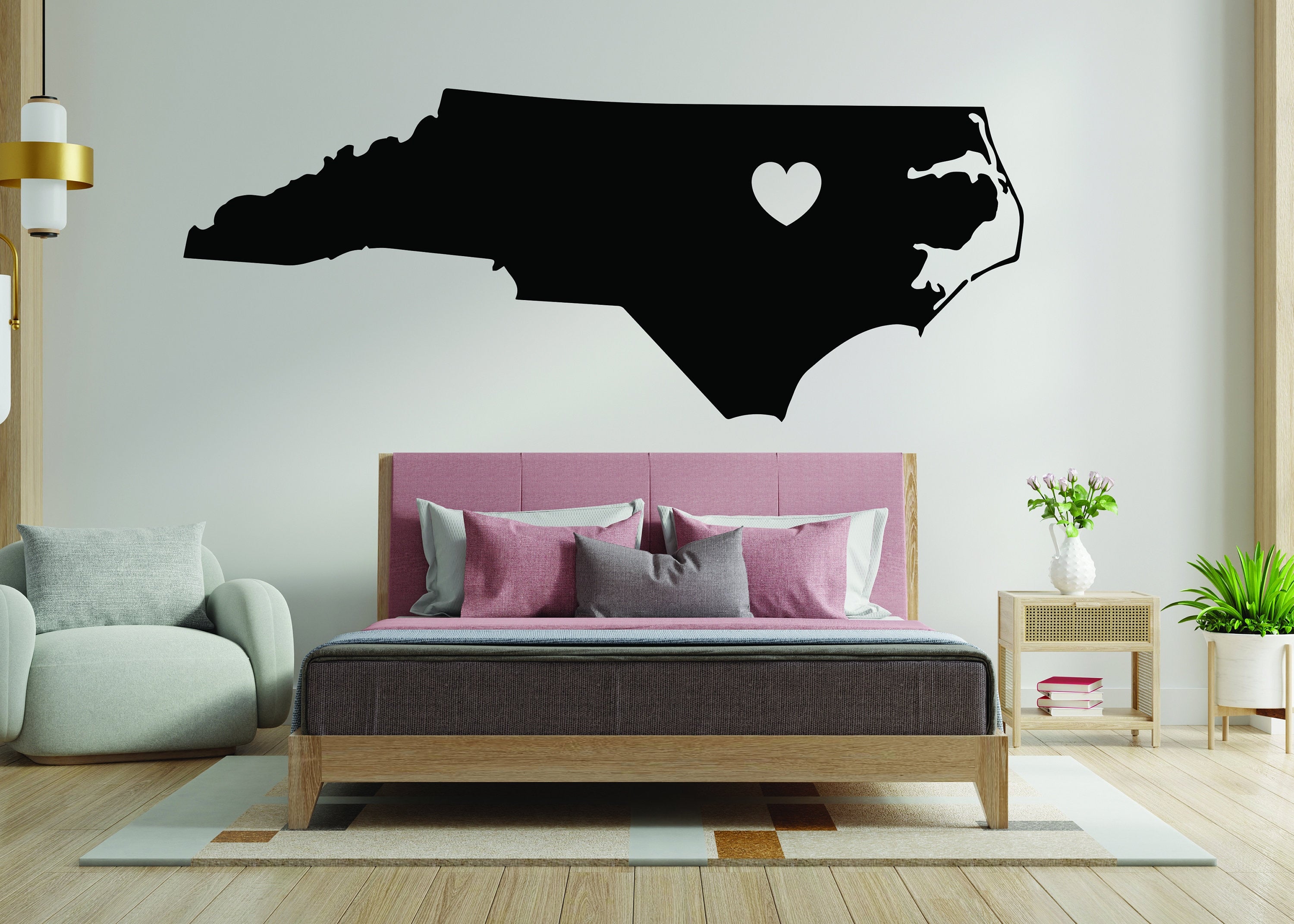 North Carolina Decal - NC State Love Wall Sticker - Thumbnail 2