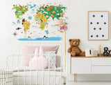 World Map Decal - Nursery Wall Sticker