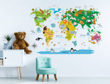 World Map Decal - Nursery Wall Sticker