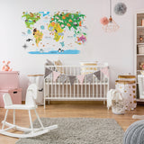 World Map Decal - Nursery Wall Sticker
