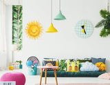 Watercolor Happy Sun Wall Sticker - Cheerful Nursery Decor Decal